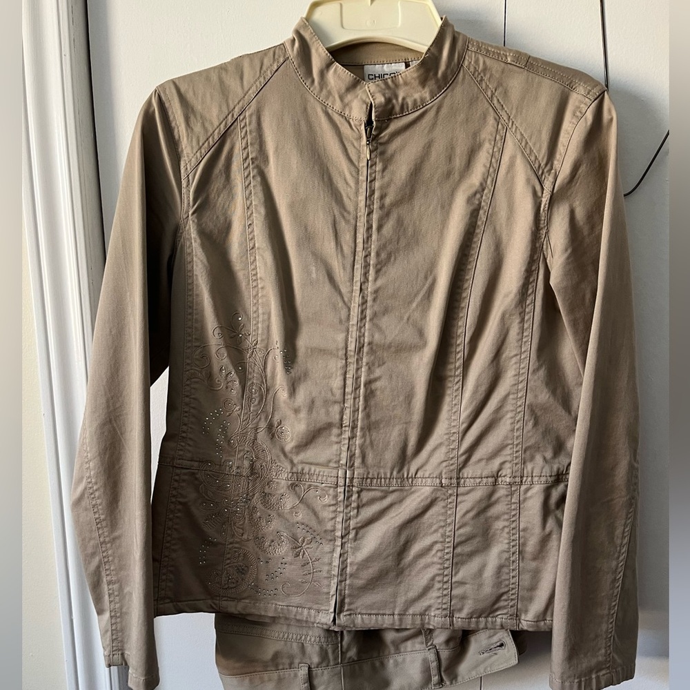 Chico’s zipper Jacket with bling